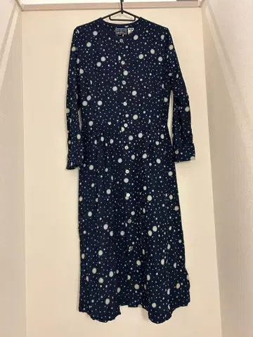 BLUE BLUE JAPAN 도트 무늬 긴팔 원피스 429