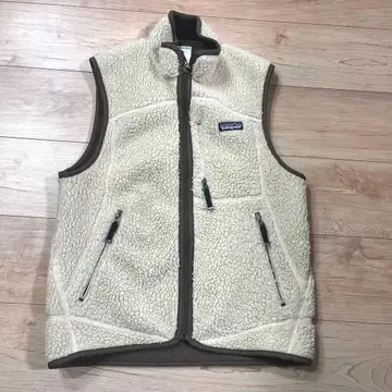 Patagonia 플리스 베스트 크림색