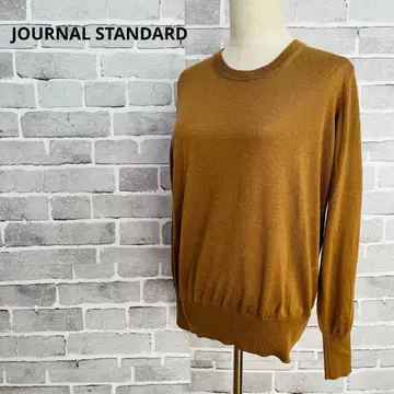 저널 스탠다드 쿨넥 니트 스웨터 F 브라운 B335