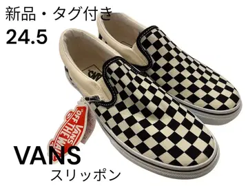 VANS 체크 무늬 슬립온 24.5 새상품
