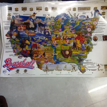 (172)Baseball Map Poster 1992년