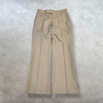 vintage 슬랙스 스트라이프 센터 프레스 베이지 트레디셔널