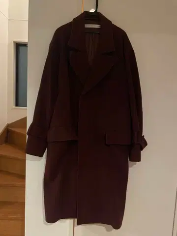 SOE READY TO WEAR 버건디 체스터 코트