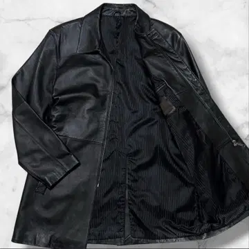 [가격 인하 협상 가능] 크리스찬 모드 가죽 롱 자켓 새상품급