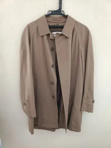 스웨이드 타입 브라운 스텐카라 코트 폴리에스테르 100%