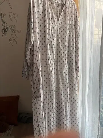 아츠앤사이언스 꽃무늬 자수 셔츠 원피스