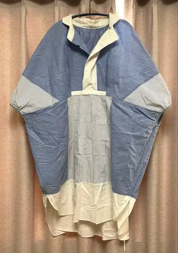 furfur 파랑과 화이트 스트라이프 셔츠 원피스