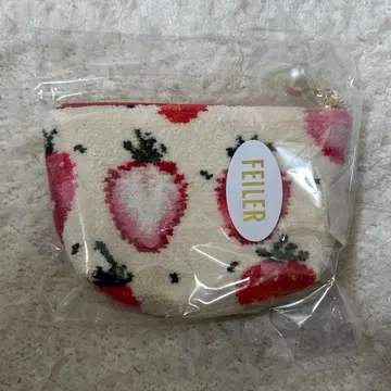 [ 새상품 미개봉 ] FEILER 스트로베리 도트 보트형 파우치
