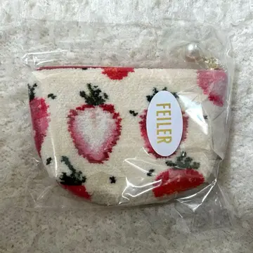 [ 새상품 미개봉 ] FEILER 스트로베리 도트 보트형 파우치