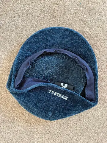 거의 새상품 록칸 BRICKLANE 다크 블루 베레모 벨로아 헌팅