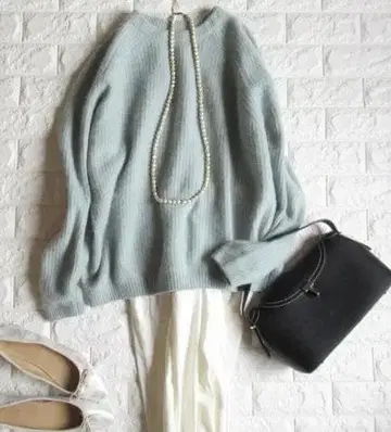 유나이티드 애로우즈 뷰티앤유스 보들보들 기모 니트 블루그린