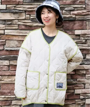 티티카카 아이보리 퀼팅 자켓 리사이클 퀼트 코트 다운