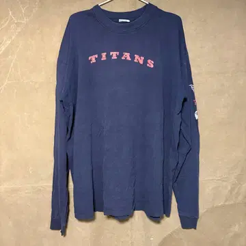 NFL 미식축구 TITANS 긴팔 티셔츠 네이비