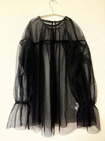 INNOWAVE 튤 튜닉 블라우스