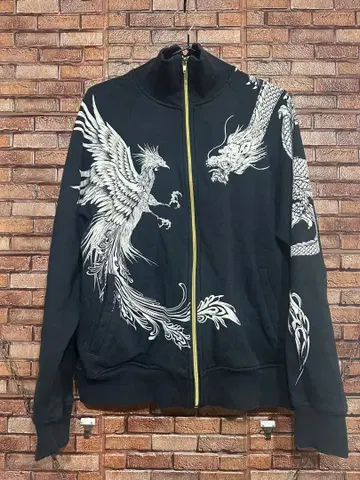 카라쿠리타마시 지퍼 자켓 맨투맨 셋업 봉황 용 하자 있음