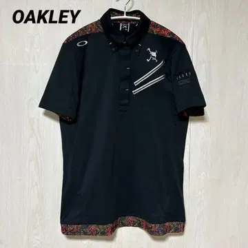 OAKLEY 오클리 버튼 다운 스트레치 반팔 의류 블랙 M