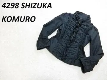4298 시즈카 코무로 프릴 집업 자켓 블랙 샘플