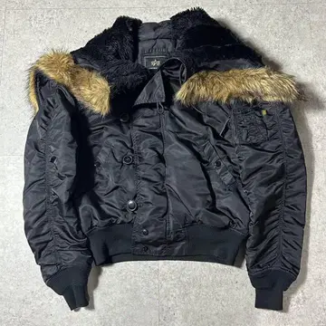 Alpha N2B 블랙 플라이트 자켓 y2k 크롭 기장