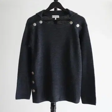 EMPORIO ARMANI 디자인 니트 풀오버 차콜 이탈리아제