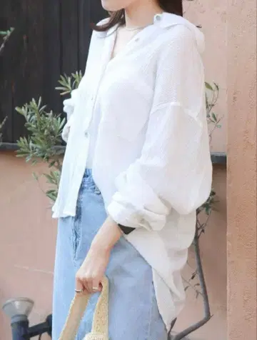 ungrid 양류 빅 루즈 셔츠