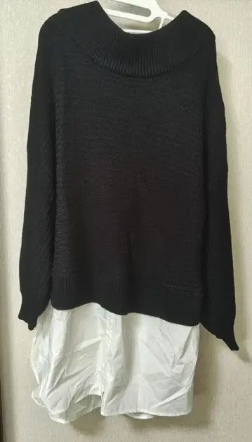 오샤레 워커 n'Or 셔츠 도킹 스탠드 카라 니트