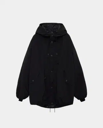 마르카 라이닝 스노우 후드티 블랙 사이즈 1 새상품급