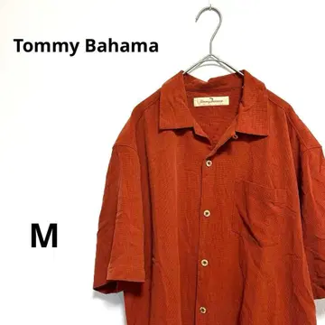 타미힐피거 셔츠 실크 고급 리조트 캐주얼 고급 겉옷 무지 M