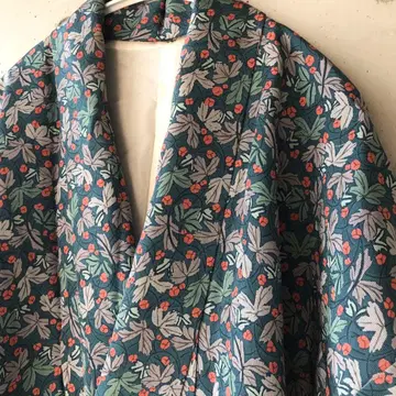 새상품급 크리스마스 코몬 기모노 보타니컬 나무 열매 일본 의류 겨울