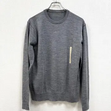 무인양품 워셔블 울 하이 게이지 크루넥 스웨터