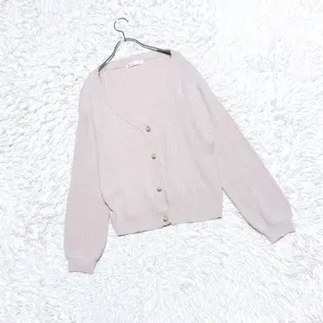 [ MAJESTIC LEGON ] 리브 가디건 (M) V넥 펄 버튼