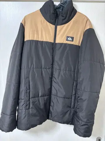 Quiksilver 다운 자켓 L 블랙/베이지