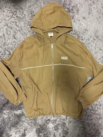 VANS 후드 부착 나일론 자켓 M 사이즈 브라운