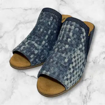 새상품급 미네통카 MINNETONKA 뜨개질 데님 뮬 MONA