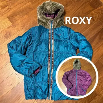 ROXY S 다운 자켓 자켓 리버서블 퍼 모자
