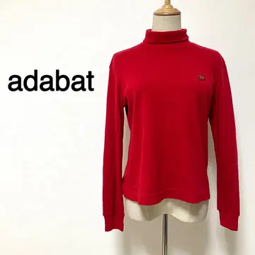adabat 레드 컬러 하이넥 니트