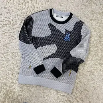 마크앤로나 안감 니트 스웨터 그레이 계열 골프웨어 48