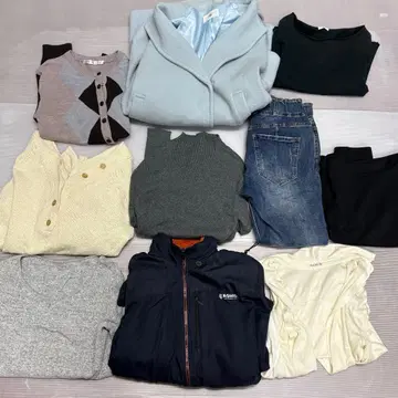 여성용 패션 세트 M 사이즈 묶음 판매 세트 코트 니트