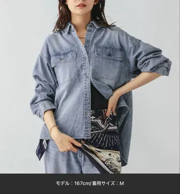 [ GLOBAL WORK ] GOOD 데님 셔츠 글로벌 워크 M 사이즈