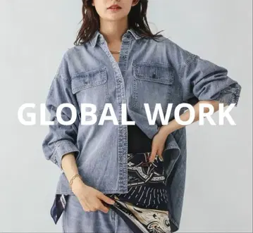 [ GLOBAL WORK ] GOOD 데님 셔츠 글로벌 워크 M 사이즈