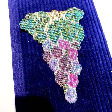 비즈 직조 핸드메이드 브로치