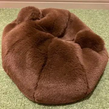 하자품 시마무라 아오키 미사코 브라운 곰 퍼 베레모 브라운 시마미사