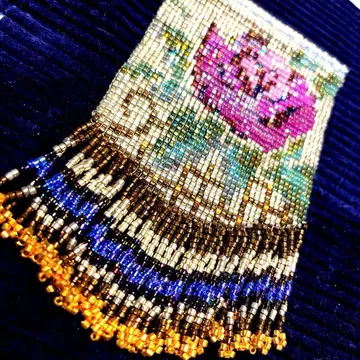 비즈 직조 핸드메이드 브로치