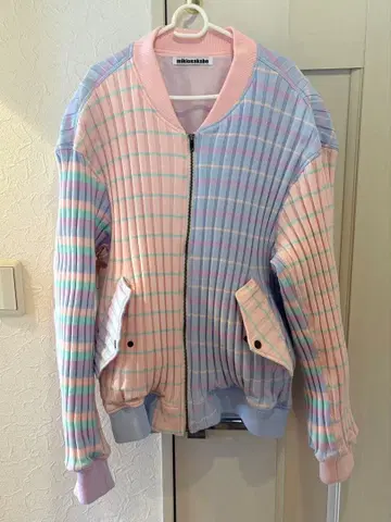 mikiosakabe 스트라이프 블루종 리브 jenny fax