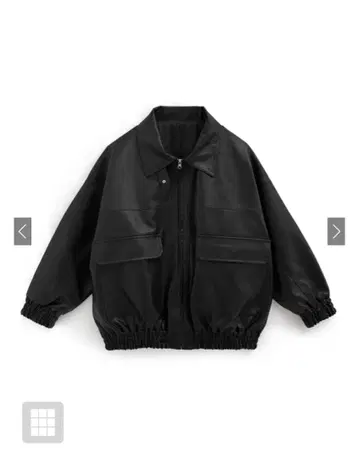 옷깃 2Way 오버 사이즈 가죽 블루종[ze863]