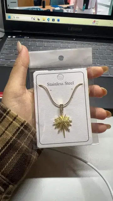 골드 별 모양 목걸이 스테인리스 스틸