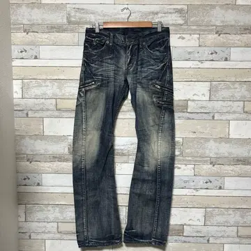 RATTLE TRAP 입체 플레어 데님 데미지 가공 flared Y2K