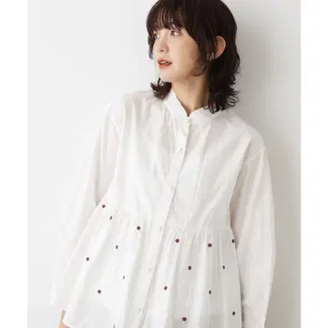 dessin 데셍 비즈 자수 페플럼 블라우스