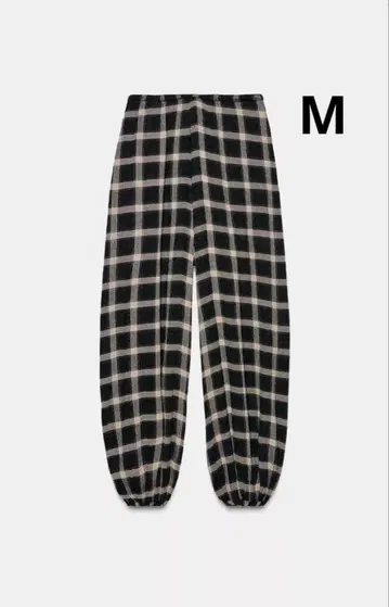 ZARA 체크 무늬 봄바초 팬츠 새상품, 미사용