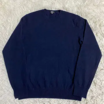 UNIQLO 캐시미어 100% 크루넥 스웨터 네이비 S 사이즈