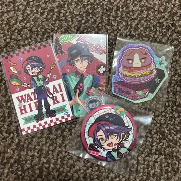 와타라이 히바리 카드 캔뱃지 특전 스티커 니지산지
